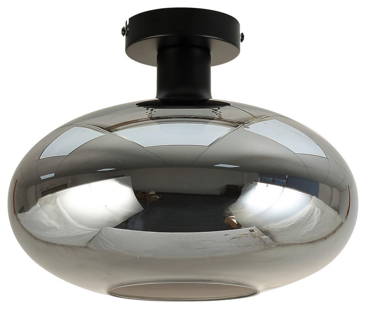 Deckenleuchte Tipo in Schwarz max. 25 Watt - Schwarz, MODERN, Glas/Metall (30/23,5cm) - Mömax