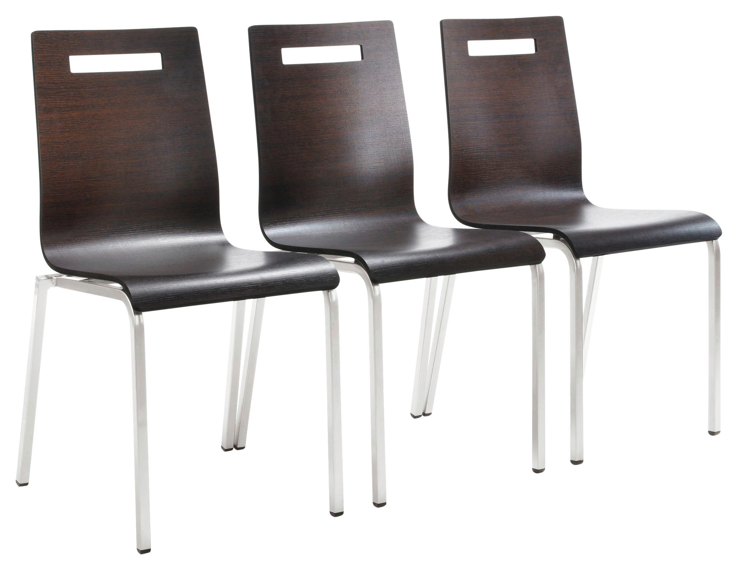 Besucherstuhl "My Life", wengefarbe - Wengefarben/Chromfarben, Basics, Holz/Metall (48/87/55cm) - MID.YOU