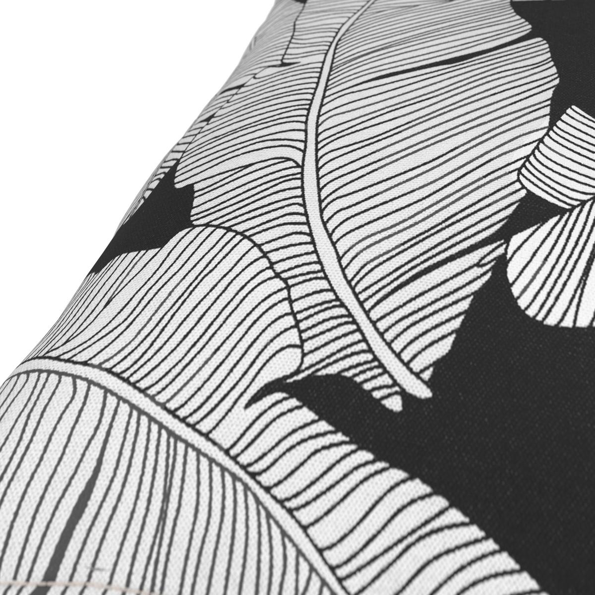 Outdoorkissen Natalia Schwarz/Weiß ca. 45x45 cm - Schwarz/Weiß, MODERN, Textil (45/45/10cm) - Bessagi Garden