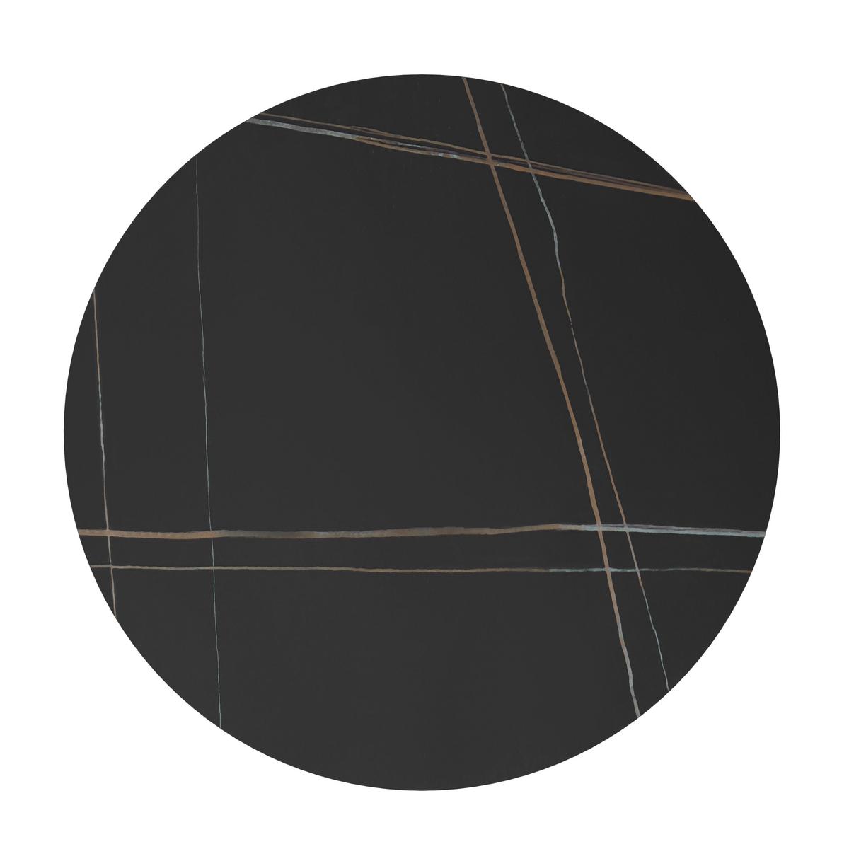 Jedilna Miza Kiano, Črna, Porcelan, Ø 130cm - črna, Moderno, leseni material/les (130/75cm) - Bessagi Home