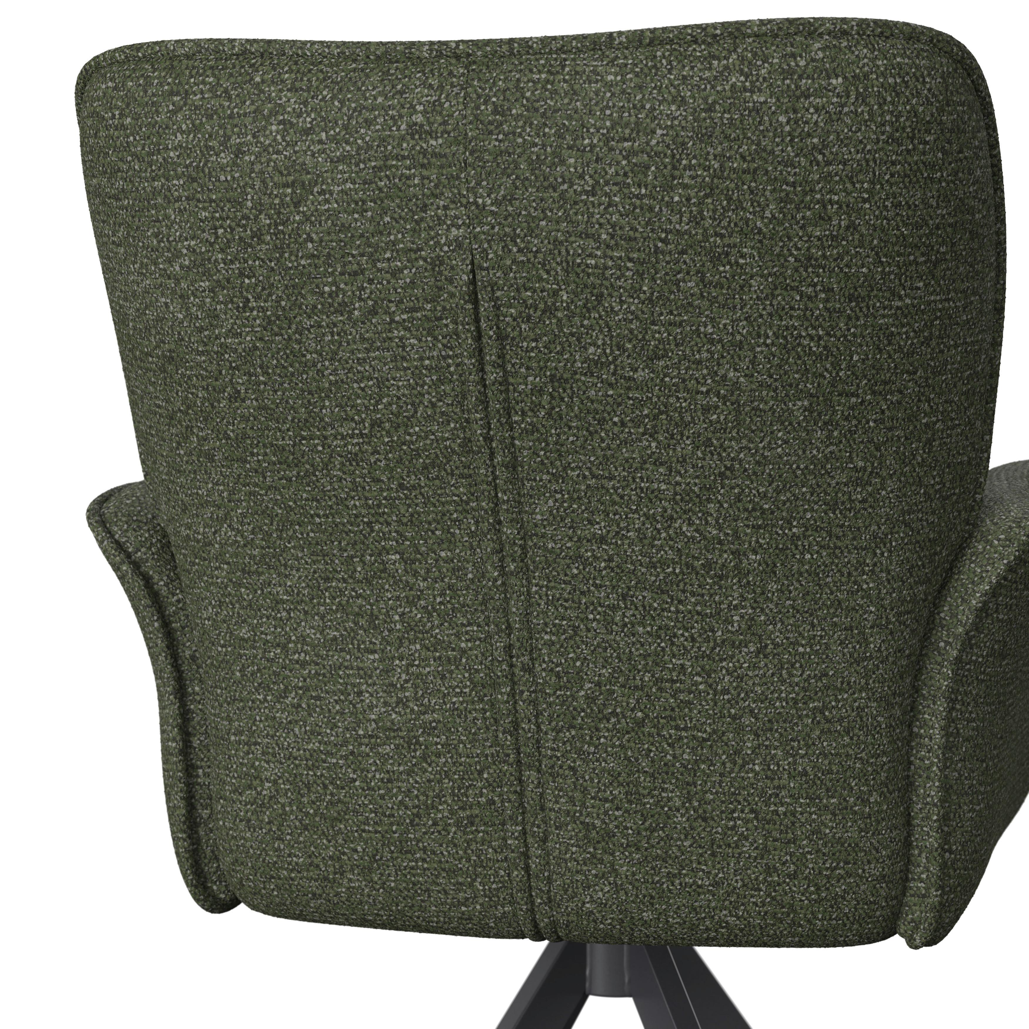 STOL MED ARMSTÖD TESS - grön/svart, Modern, metall/trä (64/90/63cm) - Bessagi Home