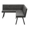 HÖRNBÄNK COOPER - grå/svart, Modern, metall/textil (150/85/190cm) - Mömax