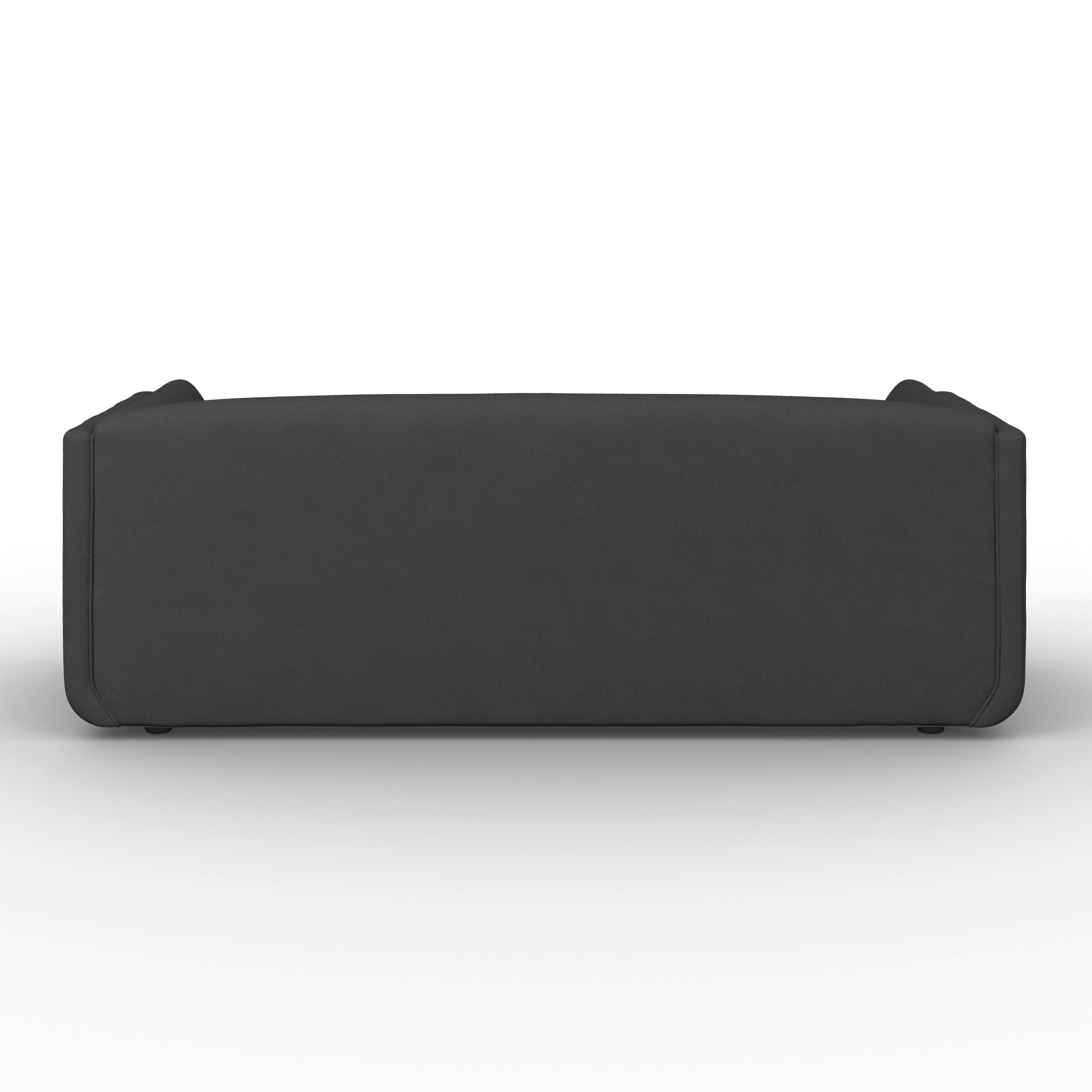 SOFFA HEVI - mörkgrå/svart, Modern, trä/textil (197/73/86cm) - Bessagi Home