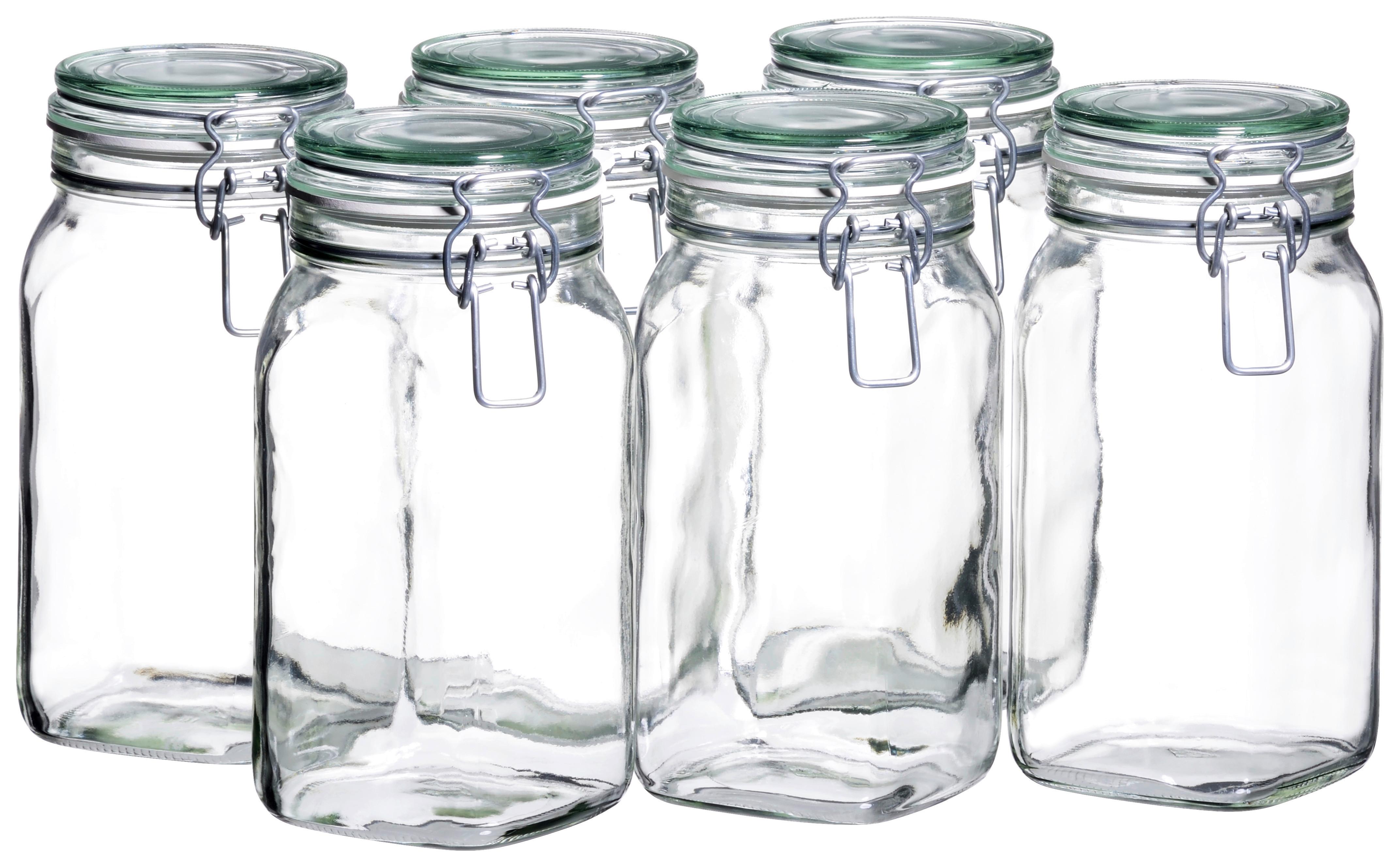 Einmachglas-Set Gothika ca. 1,45l, 6-teilig - Transparent, Basics, Glas (1450ml) - Mäser