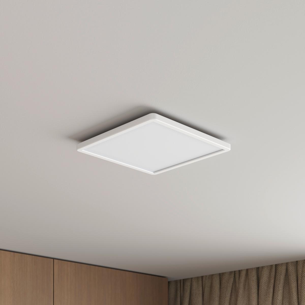 LAMPA SUFITOWA LED GIGA 8 *SBN* - biały, Basics, tworzywo sztuczne (29,3/29,3/2,8cm) - Novel