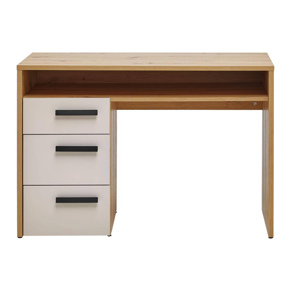 Schreibtisch Casa Mia Kaschmirfarben - Kaschmir/Anthrazit, KONVENTIONELL, Holzwerkstoff/Metall (110/60/76cm) - Mömax