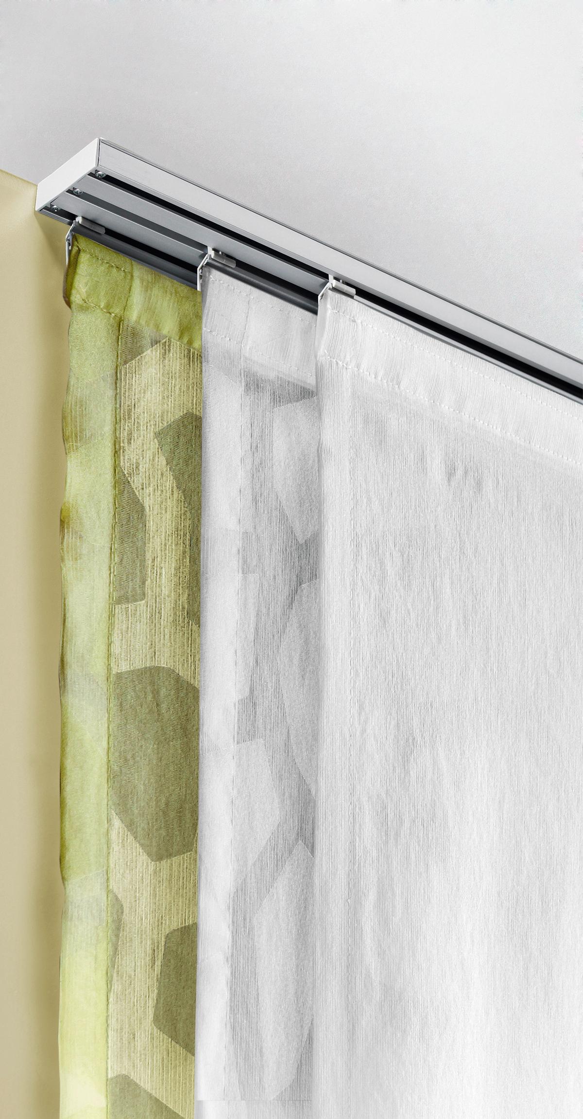 SZYNA DO ZASŁON PANELOWYCH 90000-005 3-CZĘŚCIOWY  ZESTAW - biały, Design, metal (160cm) - Homeware