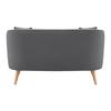 TWEEZITSSOFA HOPE - Natuurlijke kleuren/Grijs, Modern, Hout/Textiel (141/77/73cm) - Bessagi Home