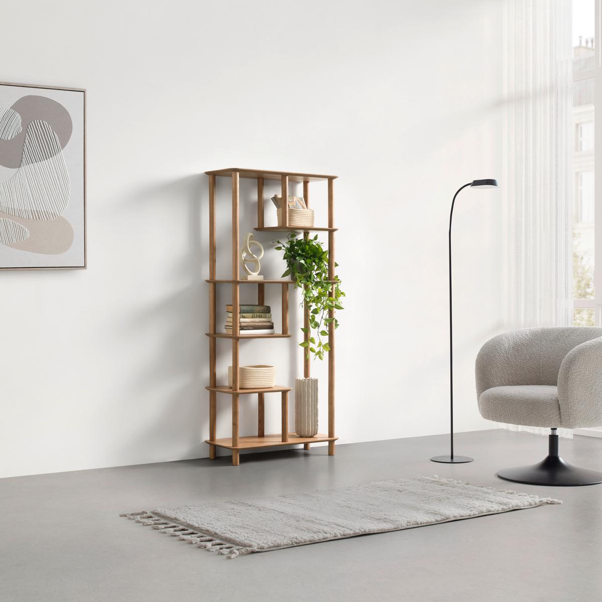 Álló Polc Mats - natúr színű, Modern, faalapú anyag/fa (70/142/30cm) - Premium Living
