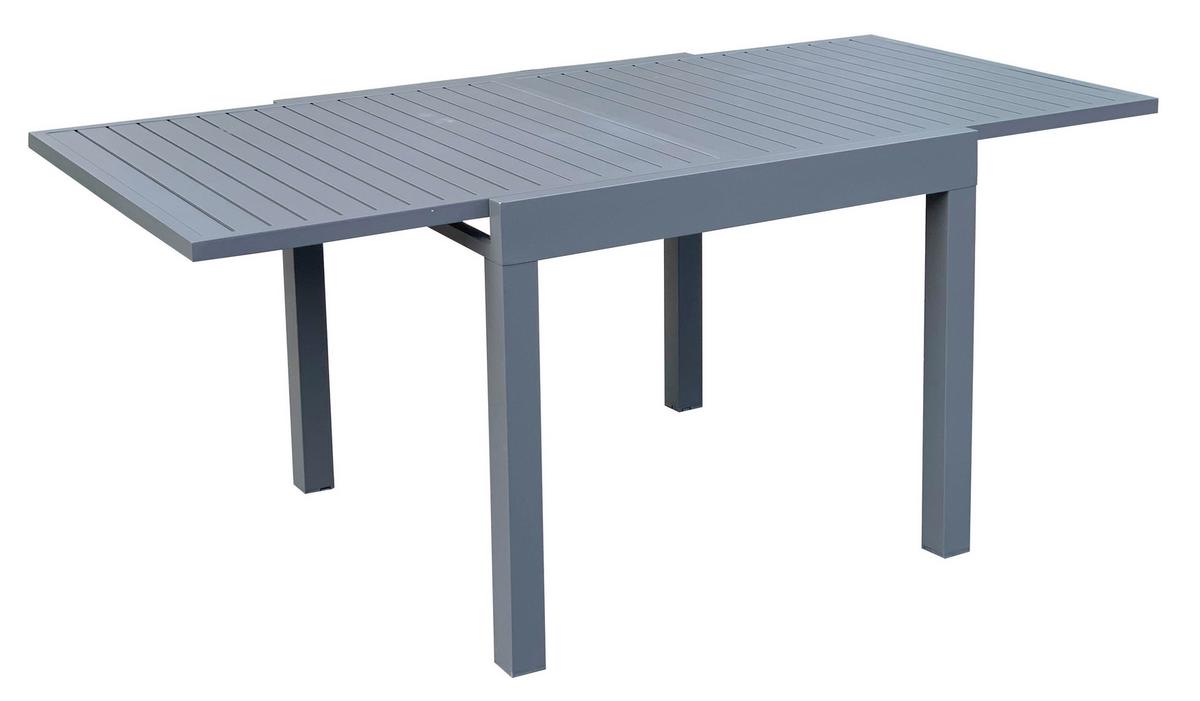 Gartentisch Elena Aluminium Dunkelgrau - Dunkelgrau, Basics, Metall (90-180/90/75cm) - Gardenson