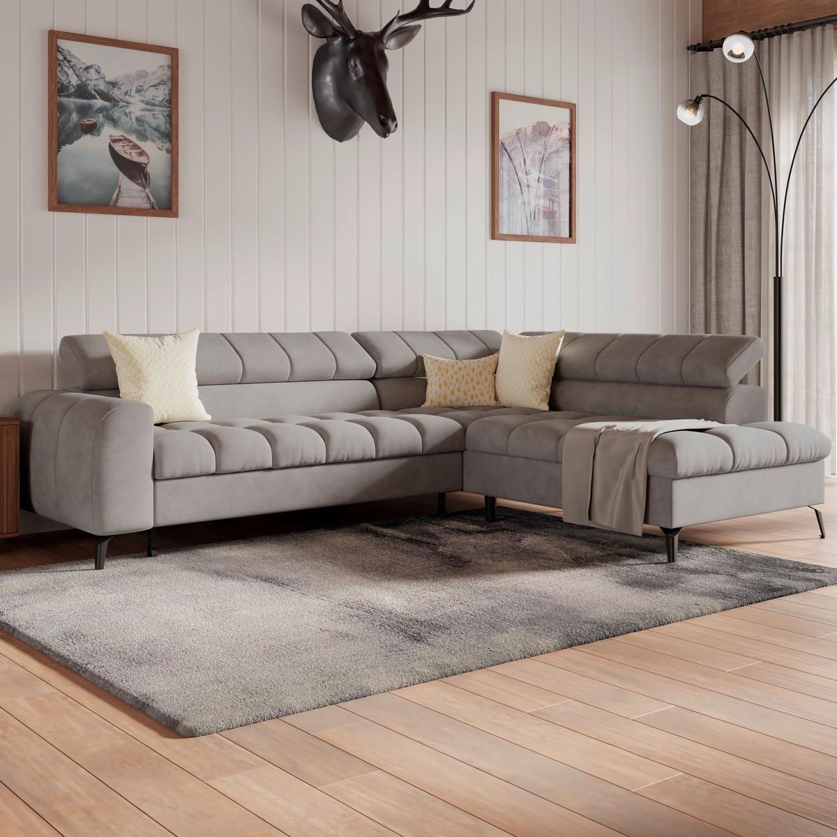 Coltar VOLF - gri-albăstrui/negru, Trend, plastic/textil (261/203cm) - Modern Living