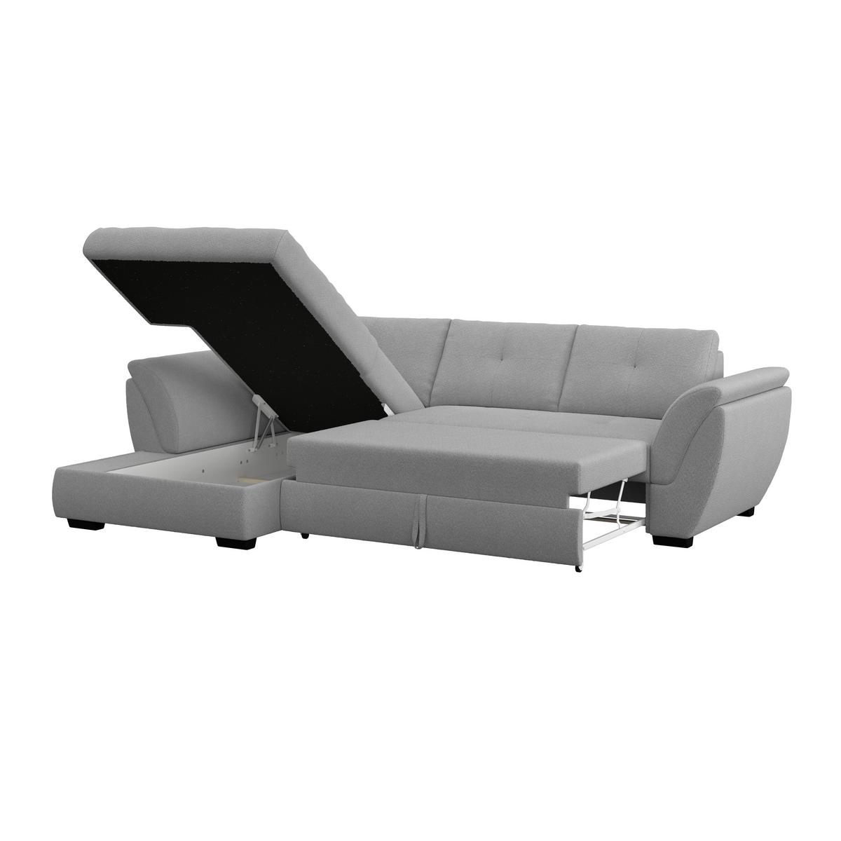 Kutna Garnitura Berisso - tamno siva/crna, Konvencionalno, tekstil/plastika (187/278cm) - Ondega