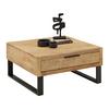 SOFFBORD EVEREST -EXKLUSIV- - svart/naturfärgad, Natur, metall/trä (80/80/40cm) - Mömax