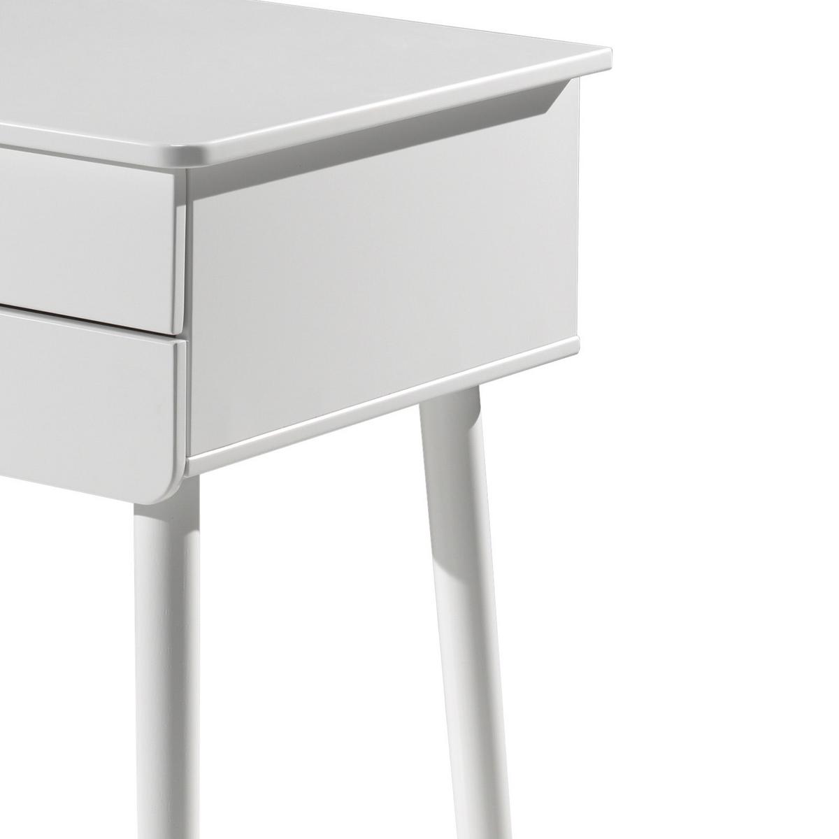 Jugendschreibtisch Billy Weiß - Goldfarben/Weiß, MODERN, Holzwerkstoff/Kunststoff (125/75/60cm) - Vipack