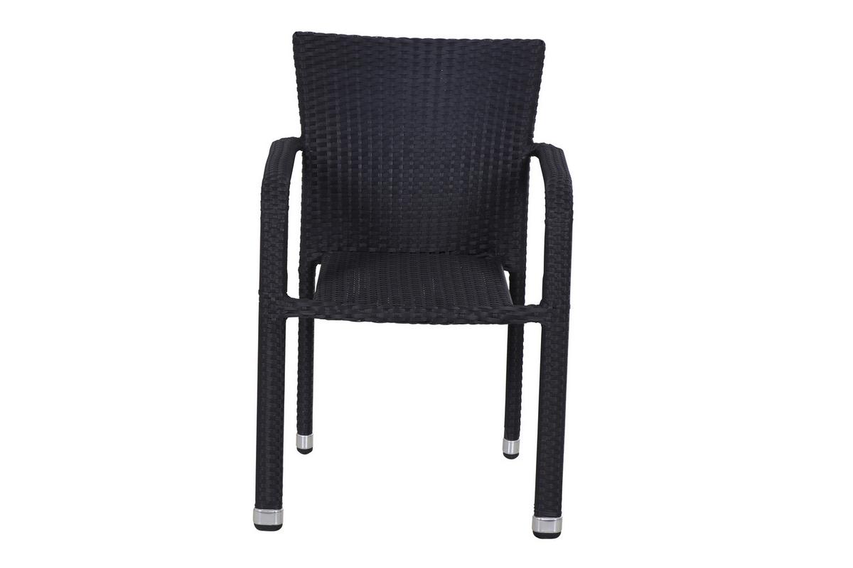 GARTENSESSEL-SET MINAS SESSEL-SET 2ER - Schwarz, MODERN, Kunststoff/Metall (56/83/60cm) - Gardenson