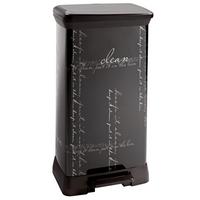 Pedálos Szemetes Deco Bin - fekete, Modern, műanyag (39/29/73cm) - Curver