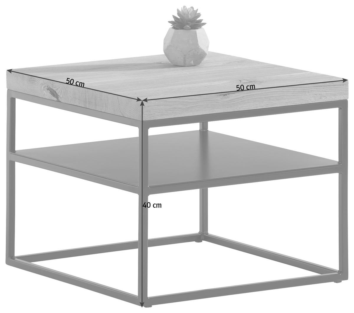 STOLIK KAWOWY VILLACH - czarny, Design, metal/drewno (50/50/40cm) - Novel