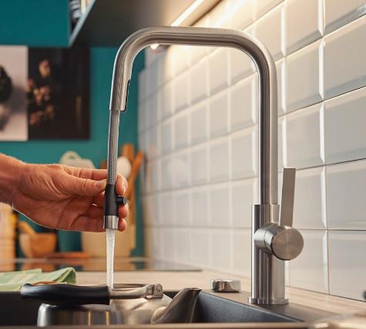 Küchenarmatur 526614 in Edelstahlfarben - Edelstahlfarben, Trend (36,4cm) - Blanco