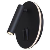 Wandleuchte Ios Schwarz max. 10 Watt - Schwarz, Trend, Metall (6,5/14/14cm) - MAYTONI