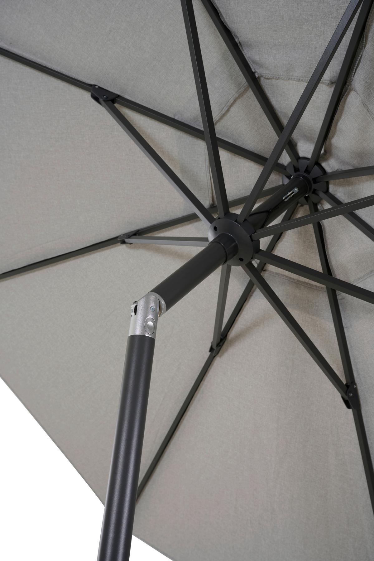 SONNENSCHIRM S08128 - Anthrazit/Hellgrau, MODERN, Textil/Metall (300/300cm) - Siena Garden