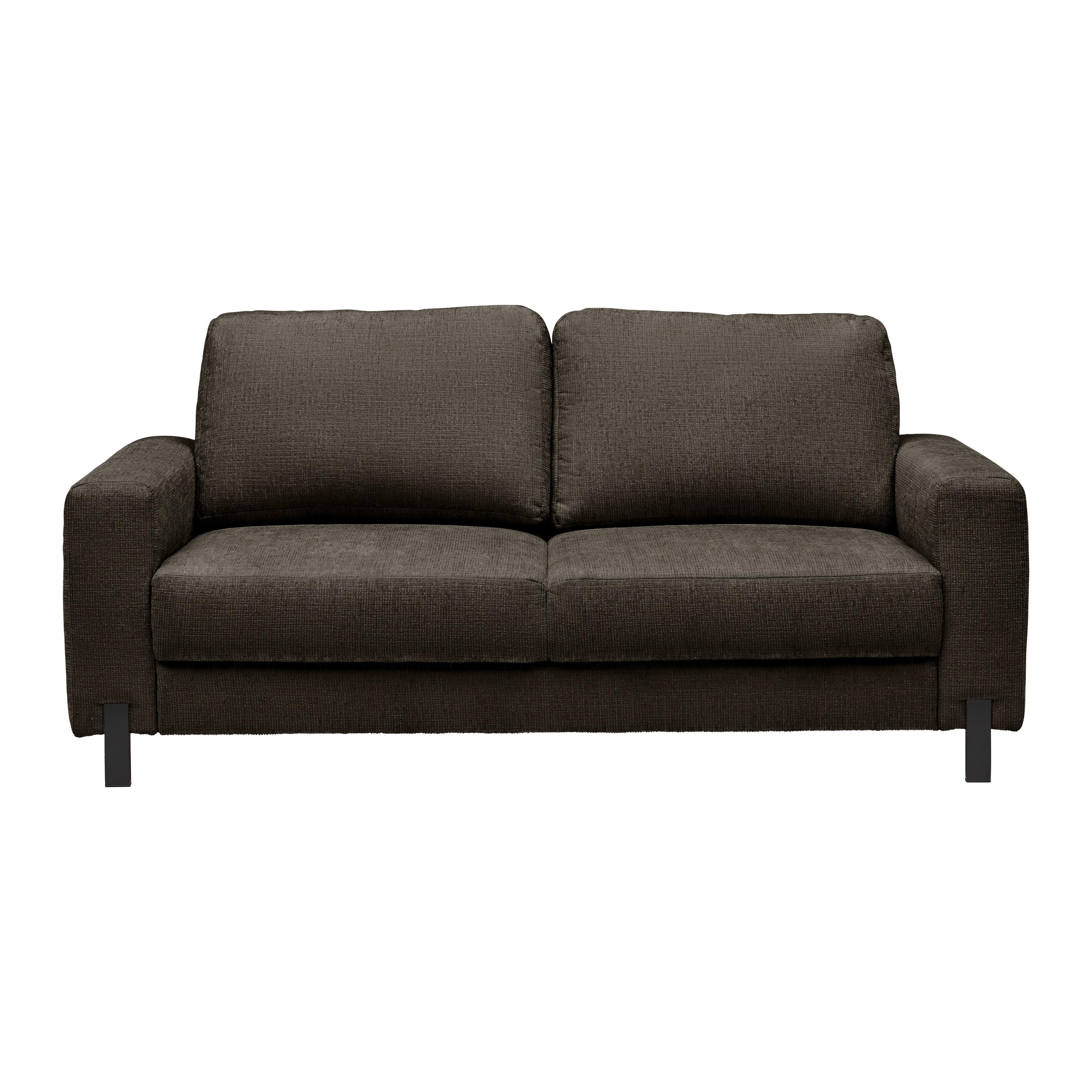 2-Sitzer-Sofa Piega Anthrazit - Anthrazit/Schwarz, MODERN, Textil/Metall (189/66-87/96cm) - Mömax