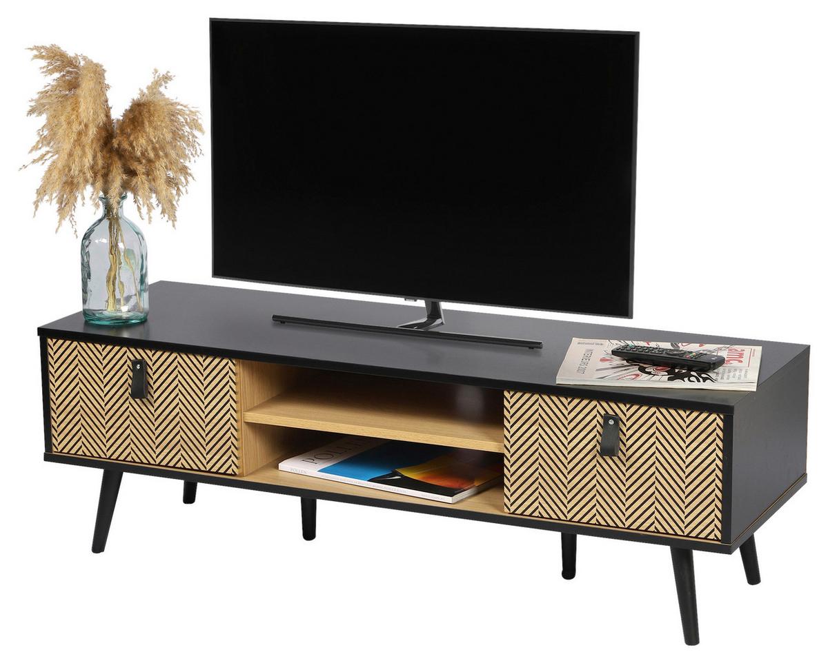 Tv-szekrény Chelsea - faalapú anyag/textil (120/40/40cm)