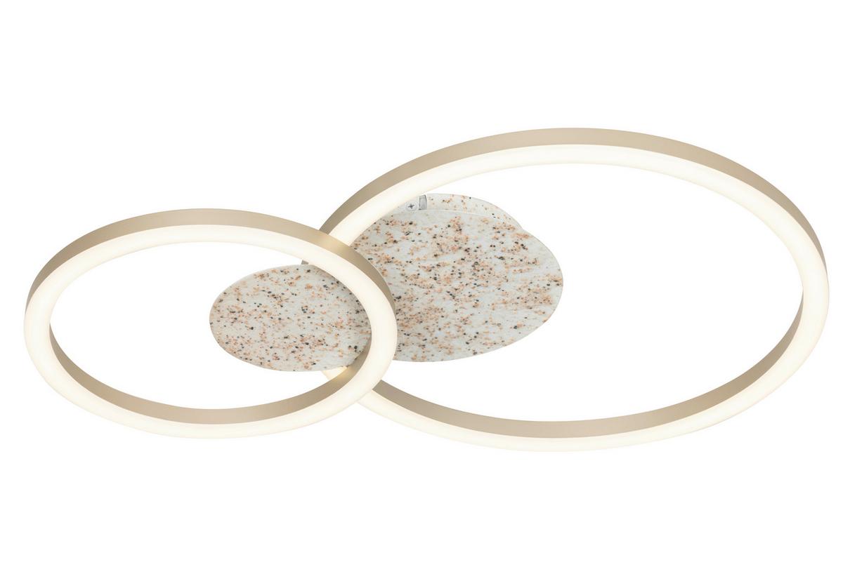 LED-Deckenleuchte Charles Champagnerfarben max. 24 Watt - Champagner, Basics, Kunststoff/Metall (50/33/6.8cm)