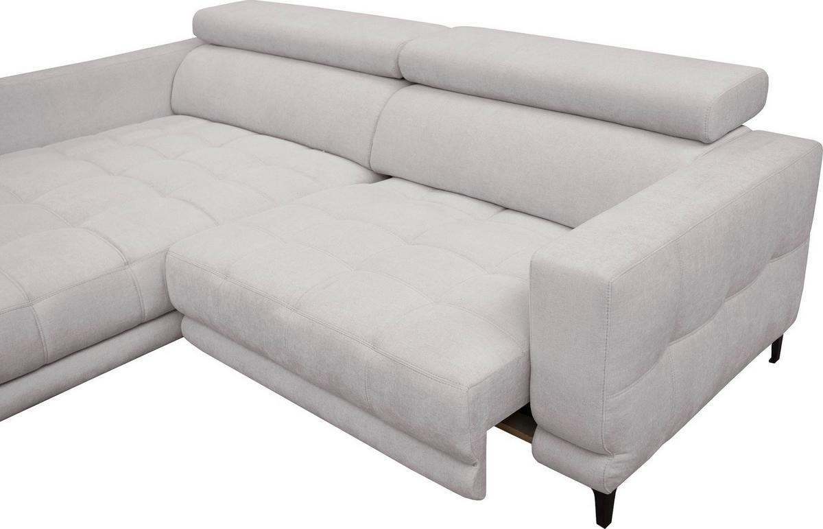 Sarokkanapé Aspen - szürkésbézs, Konventionell, faalapú anyag/textil (192/264cm)