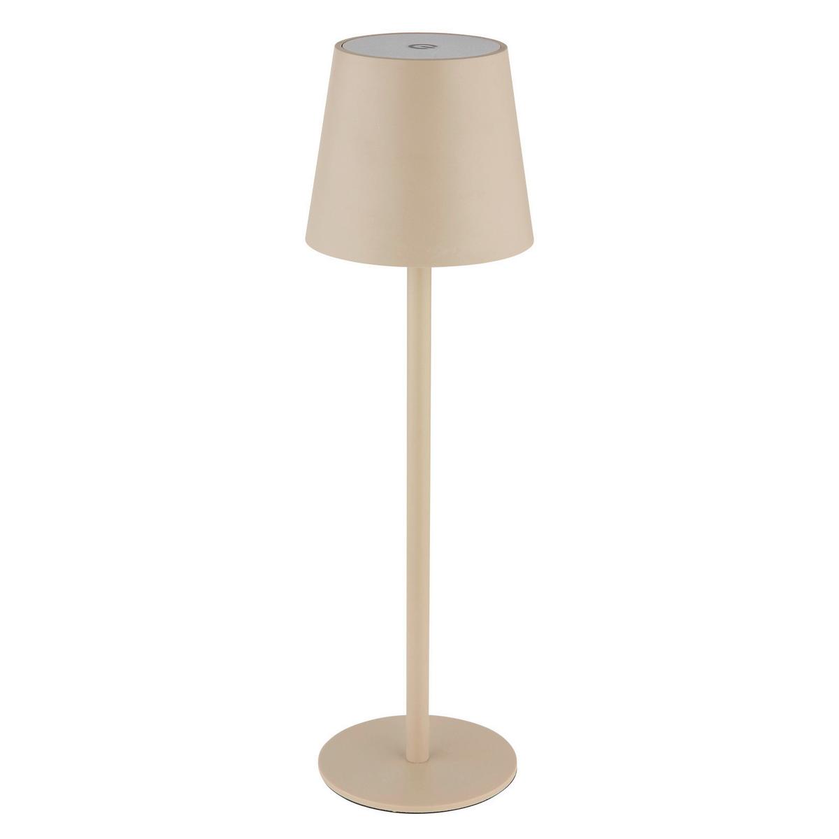 LED-Tischleuchte Vannie Opal/Sand max. 3 Watt - Sandfarben/Opal, Trend, Kunststoff/Metall (10,6/36cm) - Globo