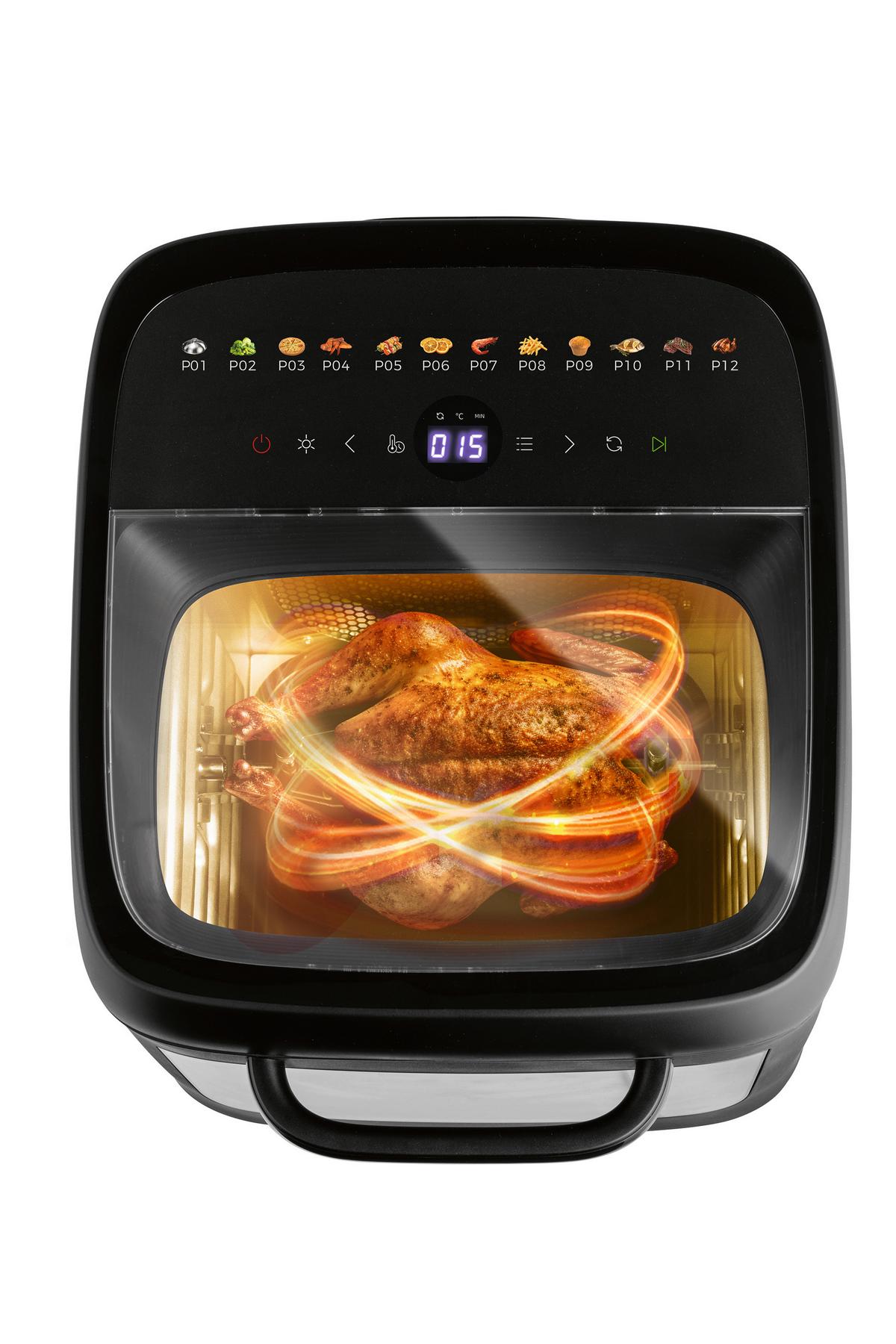 MINIPIEKARNIK 16409 - czarny, Basics, tworzywo sztuczne/metal (44,6/33,7/35,5cm) - GOURMETMAXX