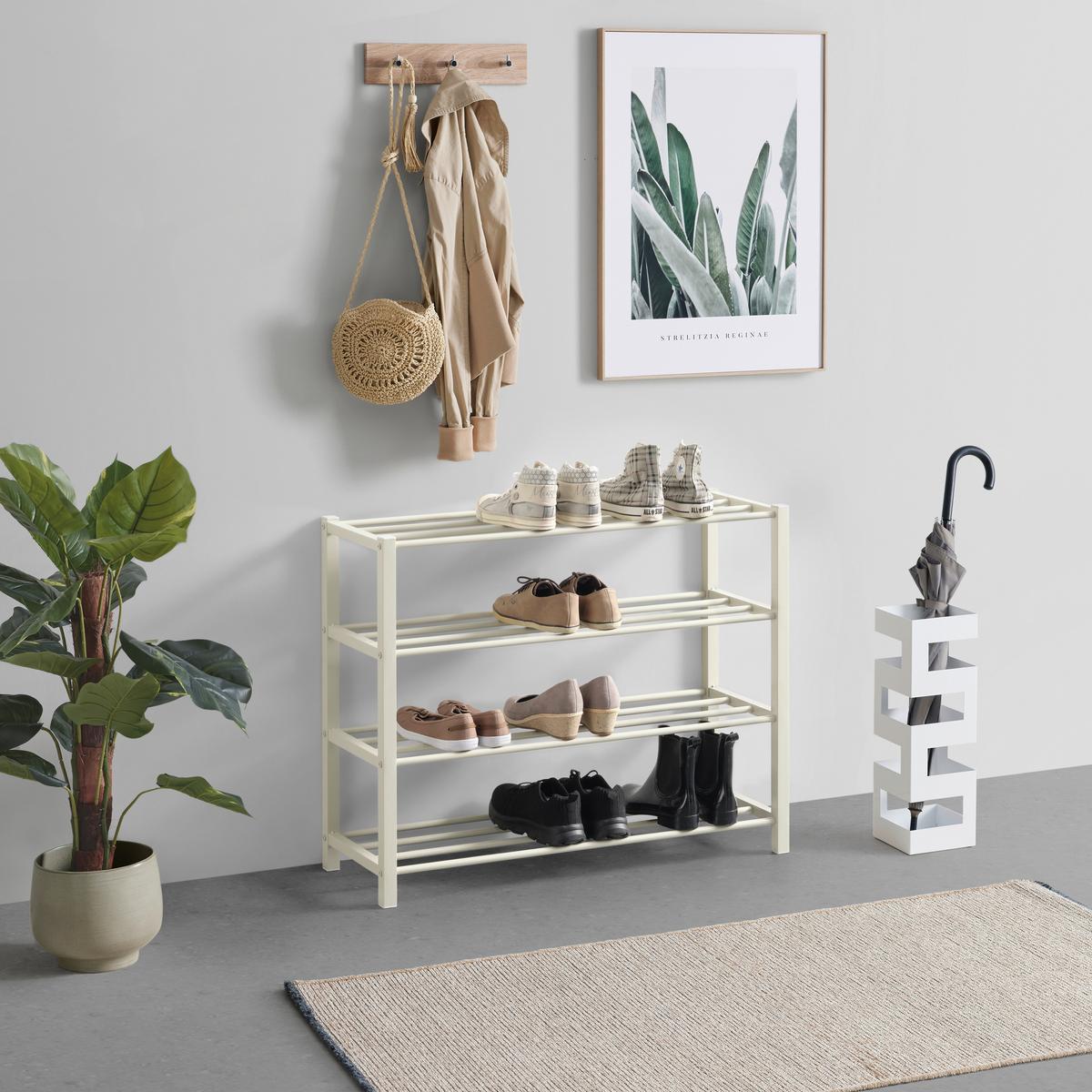 Schuhregal Benny Kaschmirfarben - Kaschmir, Modern, Metall (80/63/28,5cm) - Mömax