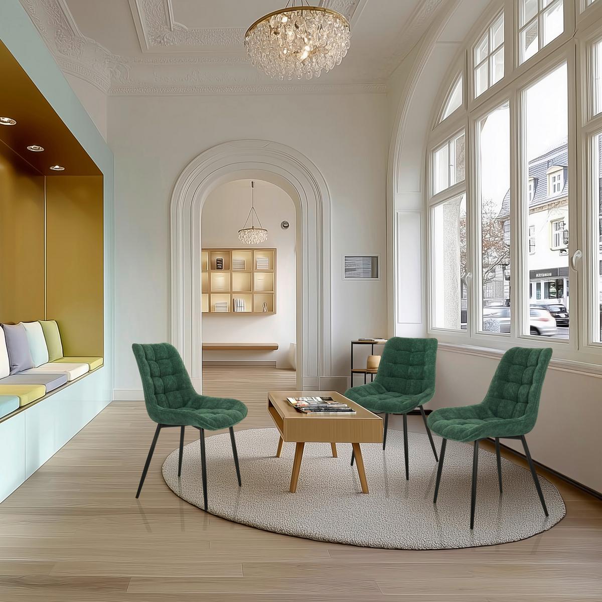 Stol Elaris, Barva Petroleja - barve petroleja/črna, Moderno, umetna masa/tekstil (55/88/61cm) - MID.YOU