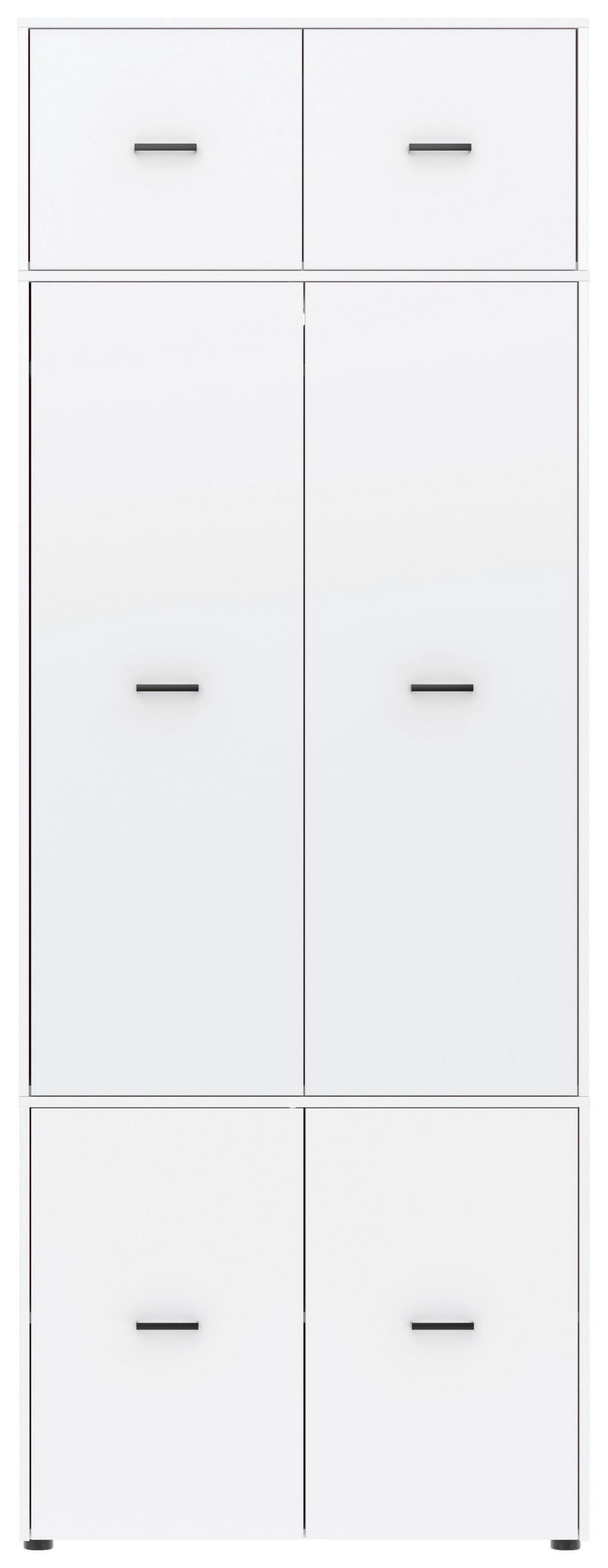 Kleiderschrank Kivo Weiß - Schwarz/Weiß, Basics, Holzwerkstoff/Kunststoff (90/239,40/52,1cm) - Based