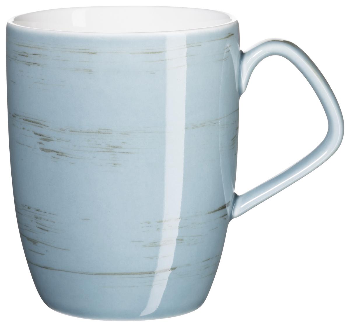 KOMBISERVICE 16-TLG DERBY - Blau/Weiss, Basics, Keramik (33/31,5/35cm) - Mäser