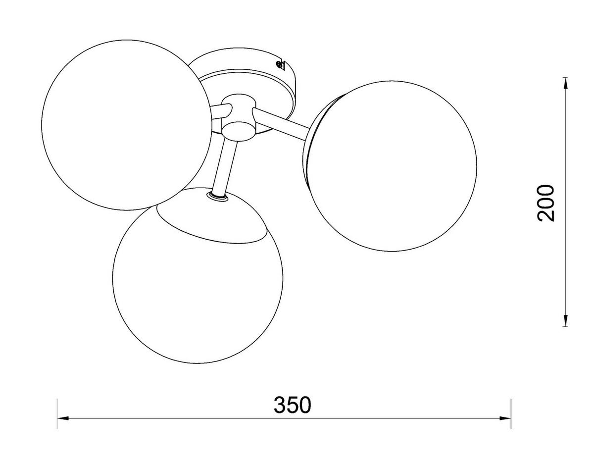 LAMPA SUFITOWA PINA - biały, Trend, metal/szkło (35/20cm) - Novel
