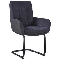 Armlehnstuhl Grau/schwarz - Schwarz/Grau, Modern, Textil/Metall (61/91/65cm) - Mömax