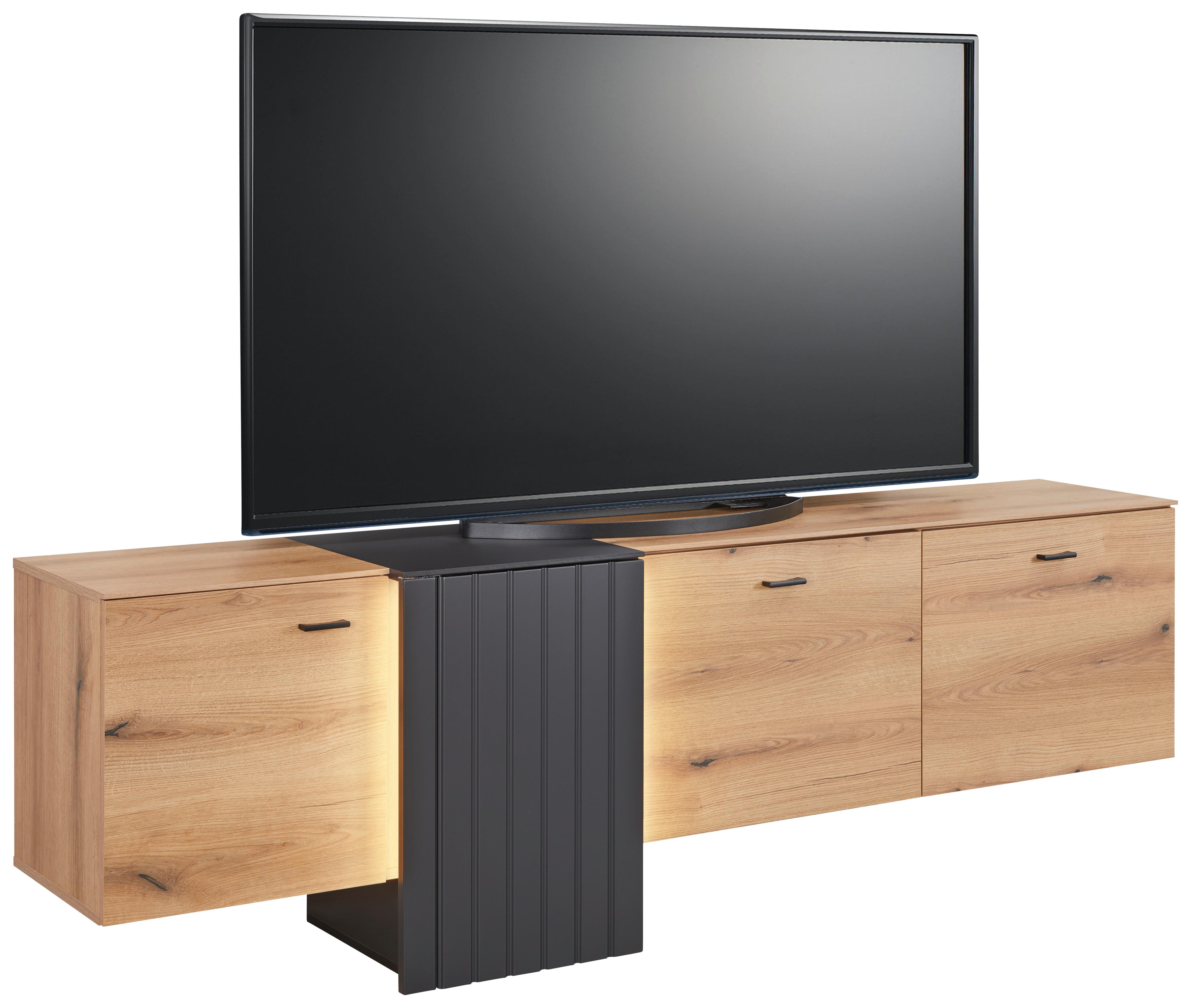 MEDIABÄNK VERDANA -TOP- - Modern, metall/trämaterial (208/66/45cm) - Mömax