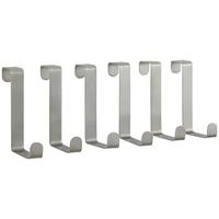 Türhaken aus Edelstahl, 6er Set - Edelstahlfarben, Metall (7,6/1,2/6cm) - Mömax