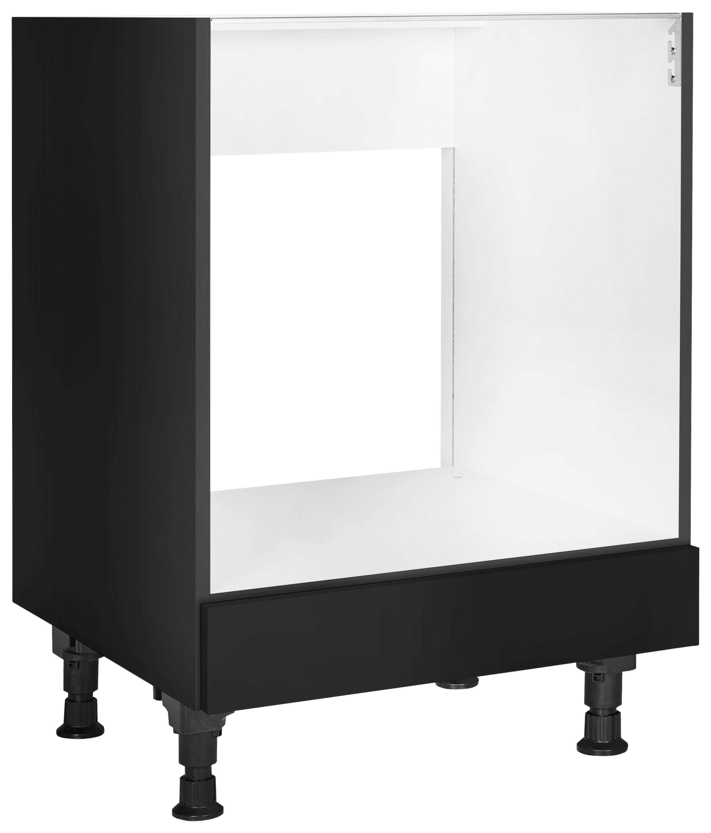 Herdumbauschrank Touch Schwarz - Schwarz, MODERN, Holzwerkstoff (60/87/56cm) - Nobilia
