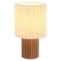 Stona Lampa Jannie - prirodna boja/braon, Osnovno, tekstil/drvo (18/30cm)