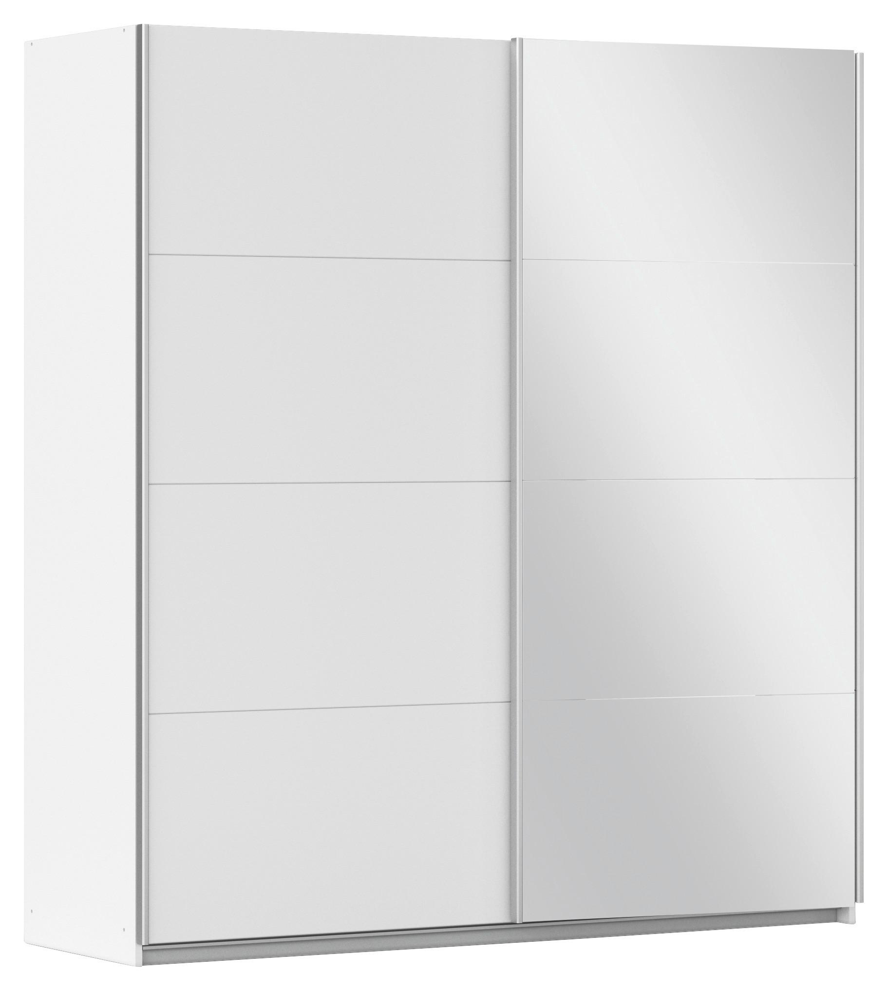 Ormar S Kliznim Vratima Subito - bijela/boje aluminija, Moderno, drvni materijal/metal (181/197/61cm) - Modern Living