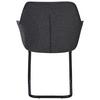 STOL MED ARMSTÖD NOVA - grå/svart, Modern, metall/textil (64/87/60cm) - Mömax