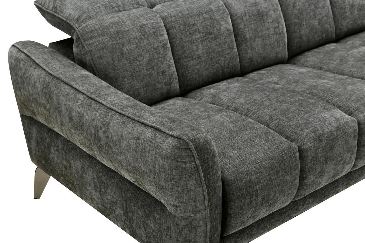 Zofa Jupiter, Temno Siva - temno siva/črna, Design, kovina/tekstil (216/79/106cm) - Livetastic