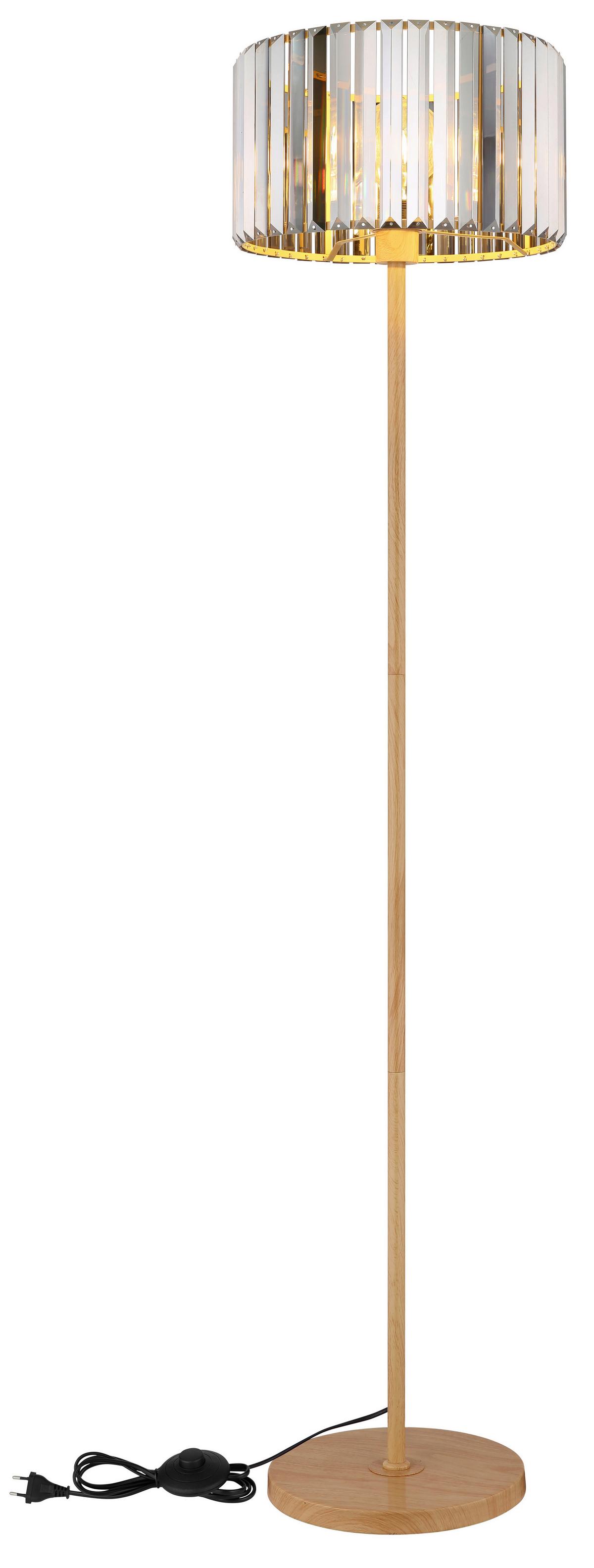 STEHLEUCHTE 40220146 RUN - Braun/Grau, Trend, Glas/Metall (35/150cm) - Globo