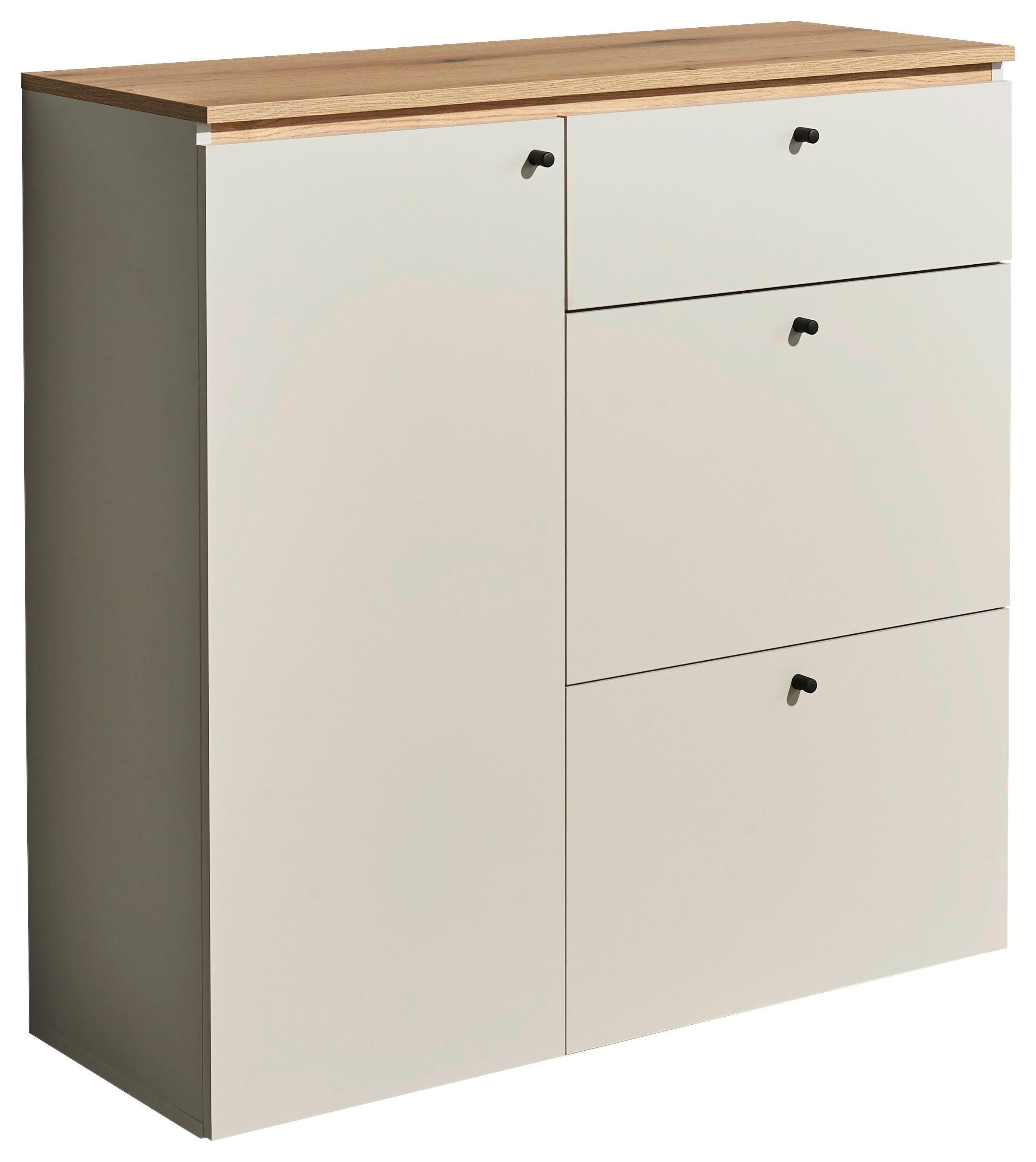 Omara Za Čevlje Lime, Kašmir, Barva Hrasta - črna/kašmir, Trend, umetna masa/leseni material (102/100/38cm) - Livetastic