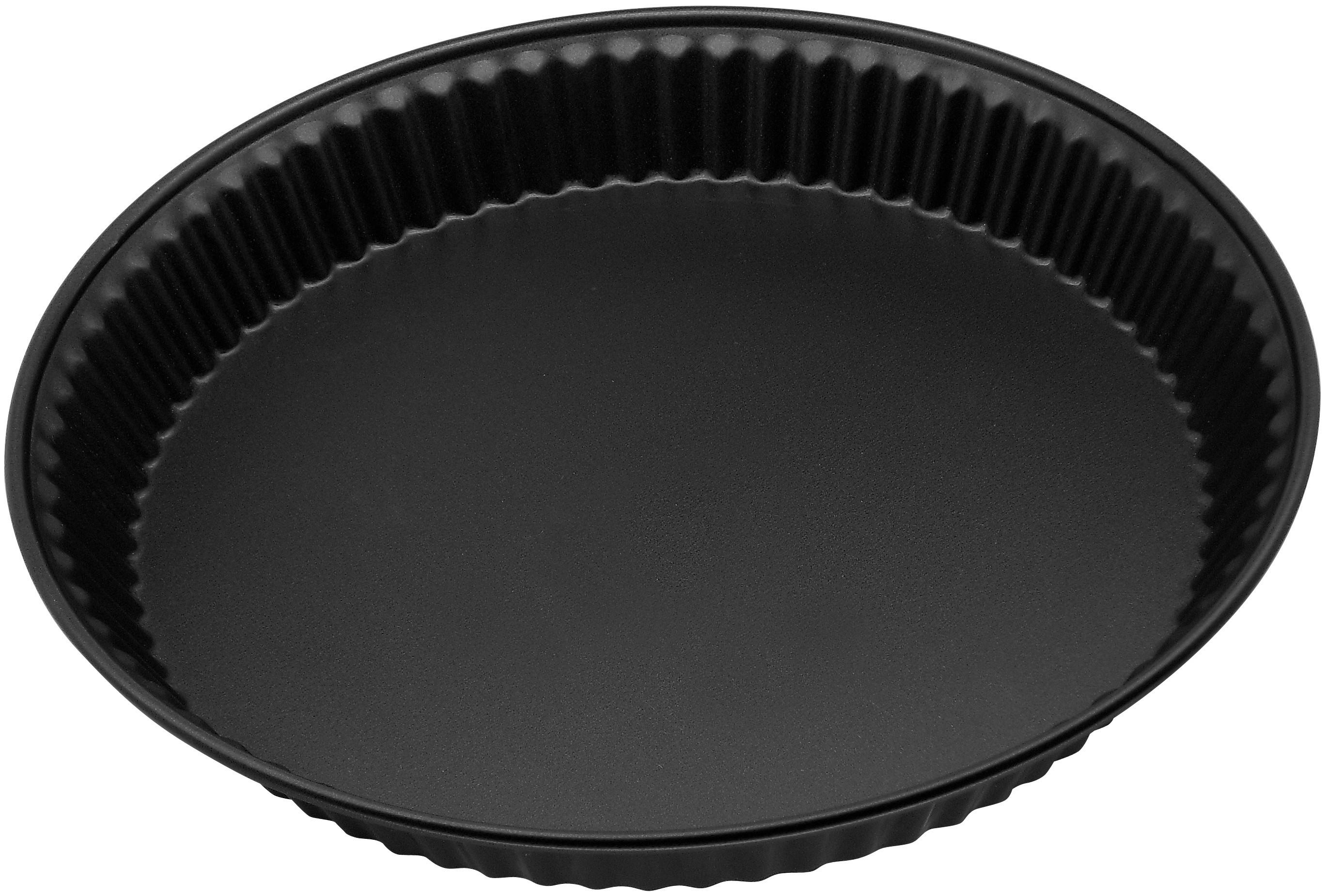 Backform Quiche in Schwarz Ø ca. 29,5cm - Schwarz, KONVENTIONELL, Metall (29,5/29,5/3,5cm) - Zenker
