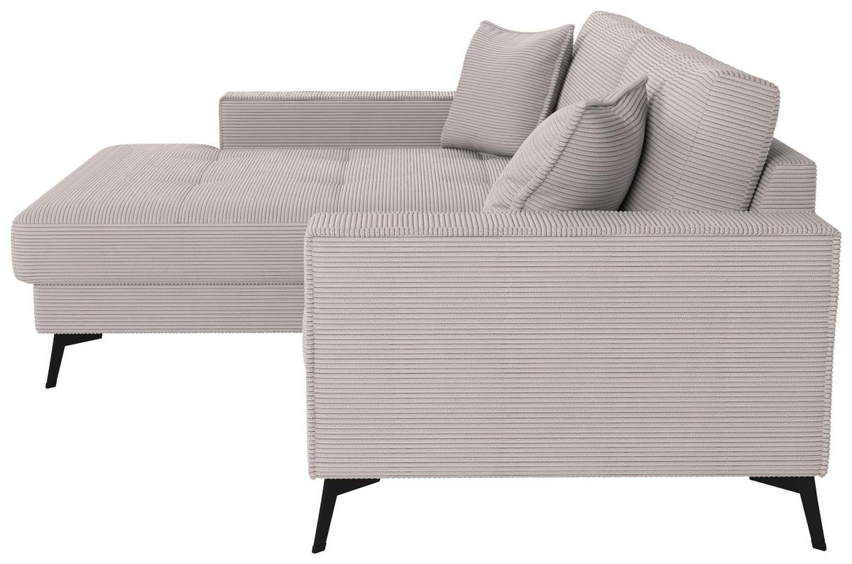 Kutna Garnitura Ted - svijetlo smeđa/crna, Trend, tekstil/metal (174/228cm) - Modern Living