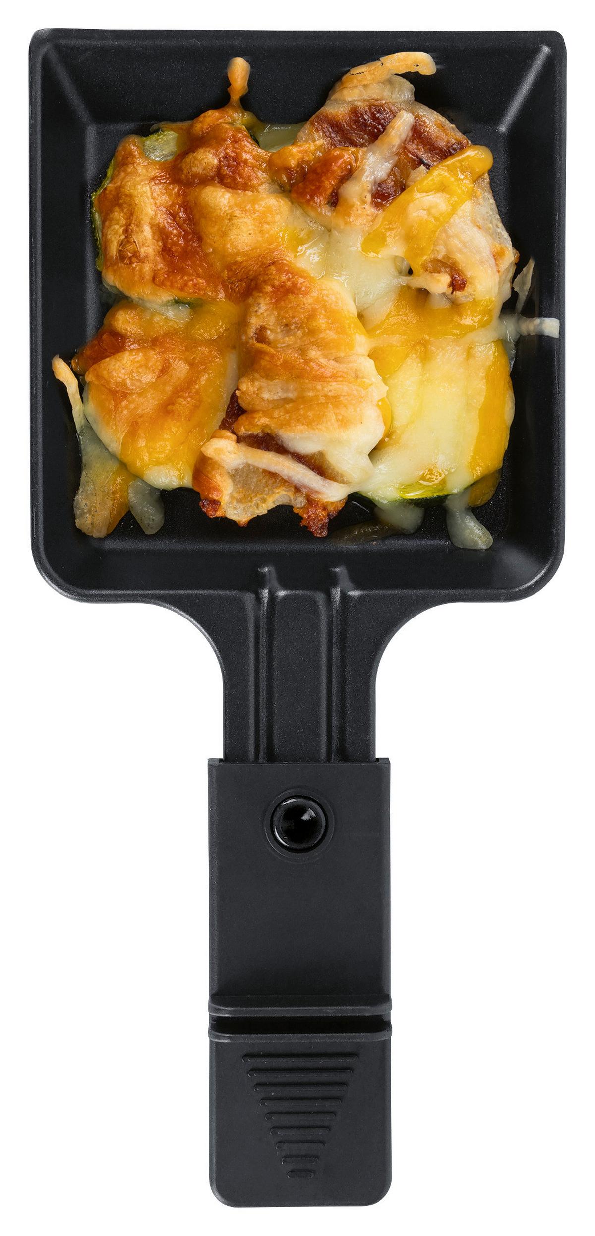 RACLETTE-GRILL 1400W, 8 Pfännchen - Silberfarben/Schwarz, Basics, Kunststoff/Stein (42/23/13cm) - GOURMETMAXX