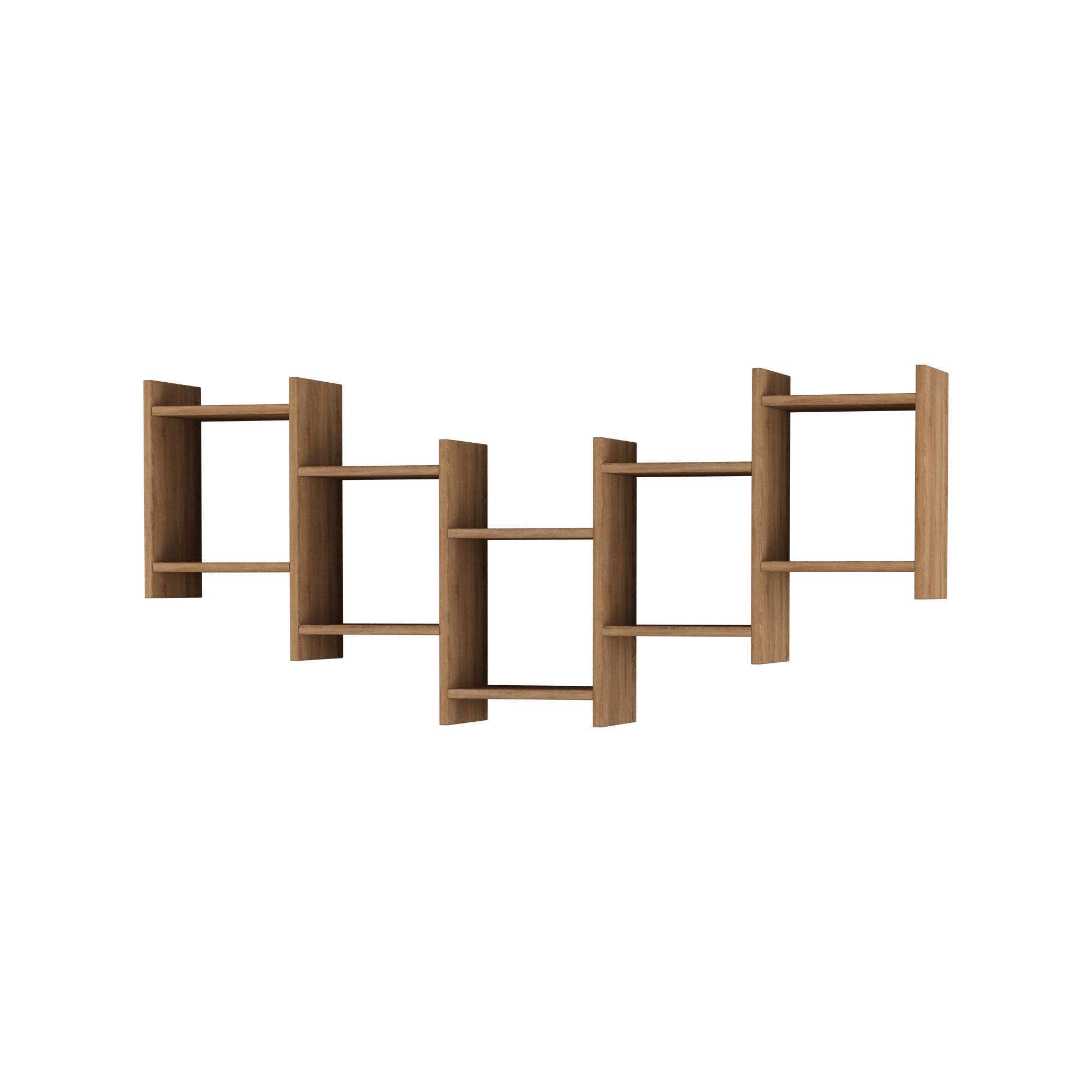 WANDREGAL BAT SHELF - Eichefarben, Design, Holzwerkstoff (151/64/20cm) - Livetastic