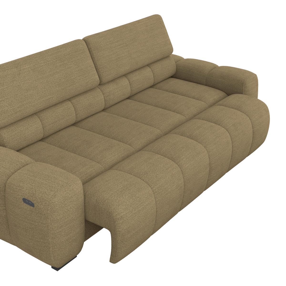 Canapea Bigsofa BULL - taupe, Design, textil (248/77-97/108cm) - Luca Bessoni